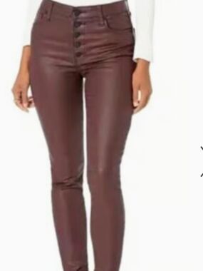 Kut from the Kloth Brown High-Rise Button-Front Pants